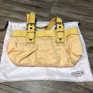 Yellow Coach Handbag 🍌